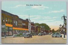 Goshen Indiana~Main Street~Woolworth 5&10c Store~JJ Newberry~1939 Linen Postcard picture