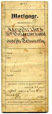 1895 antique MORTGAGE DITZLER & SCHWARTLY genealogy LANCASTER PA deed ephemera picture