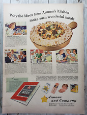 1943 Print Ad Armour & Co Star Ham & Bacon Star Canned Meat Star Sausages picture