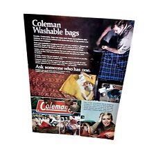 1974 Coleman Camping Washable Bag Vintage Print Ad 70s picture