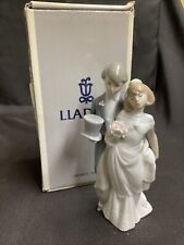 Lladro #06164 Porcelain Bride & Groom Wedding Commemoration Figurine w Box  picture
