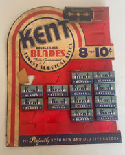 Vintage Old Kent Razor Advertising Display Card With Blades picture