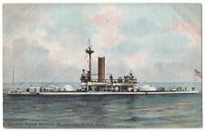 USS Miantonomoh ~ U.S. Navy Double Turret Monitor c.1907 postcard picture