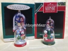 Hallmark 1992 1993 The Bearymores Bear miniature series Christmas Ornament LOT picture