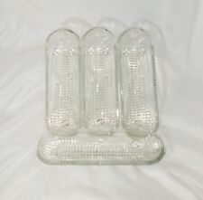 Vintage Lot of 4 JEANNETTE GLASS Footed Corn on the Cob Holders  picture