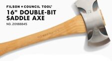 Filson x Council Tool 16 Double Bit Saddle Axe 20188845 Steel Hickory CC picture