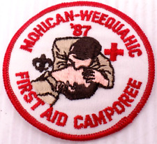 Boy Scouts Rare Find 1987 Mohican-Weequahic First Aid Camporee Patch 3