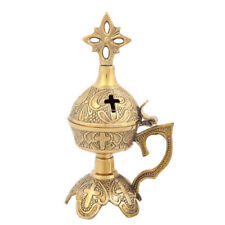 Christian Greek Orthodox Brass Censer Incense Burner for use at Home Free S&H picture