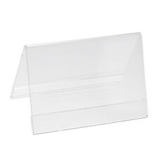 4.68x3.12inch Acrylic Desk Nameplate Holders,10Pcs Transparent Name Tent Holders picture