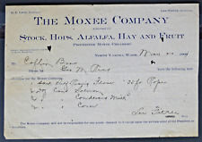 The Moxee Company - North Yakima Wa  1901 Order for Coffin Bros   EPH145 picture