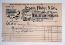 1898 Billhead Byram, Fisher Co    Fruit Produce.  Henry Grover Store  Monson, Me picture