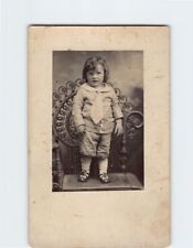 Postcard Vintage Picture of a Little Girl Standing on a Chair picture