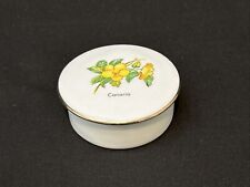 Vintage Limoges Flower Trinket Box Carnaria Yellow Flowers picture