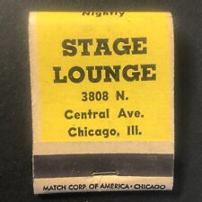 Stage Lounge Central Ave Chicago Full Matchbook c1940's-50's Scarce picture
