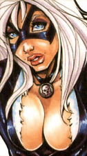 Axebone Artworks Sexy Black Cat Marvel Spiderman Promo Business Card picture