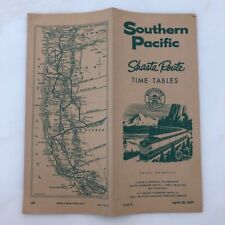 1957 SOUTHERN PACIFIC Lines RAILROAD Travel TIME TABLES Vintage SHASTA ROUTE picture