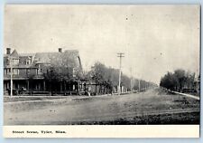Tyler Minnesota Postcard Street Scene Road Buildings Trees 1910 Vintage Unposted picture