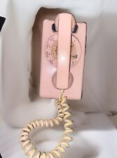 Vintage Bell System WESTERN ELECTRIC PINK Wall Rotary Phone #554 USA picture