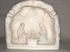 Antique 1938 Nativity Grotto Salt Sculpture Christmas Excellent Condition picture