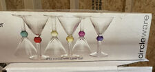 Circleware 4oz Cordial Glasses With 6 Different Colored Luster Balls New In Box picture