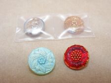 Lot of Four (4) Czech Glass Shank Buttons picture