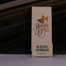 Rare Vintage Matchbook Z1 Kauai Hawaii Hanalaei Bay Resort Princeville Honolulu picture