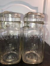 Vintage Quart Size Atlas E-Z Seal Mason Jar With Bail And Glass Top 2 picture