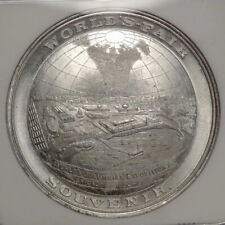 HK-174, World Globe Dollar, 1893 Columbian Exposition, Gem BU NGC MS-65 picture