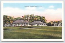 Ottumwa Iowa~Country Club & Grounds~Linen Postcard picture