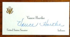Vance Hartke Autograph (1919-2003) Signed Official Embossed U.S. Senate Card picture