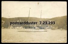 PORT JEFFERSON New York 1908 Yacht SURPRISE Harbor Real Photo Postcard by Greene picture