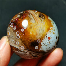 Top 78G Natural Polished Silk Banded Lace Agate Crystal Madagascar  R558 picture