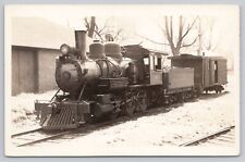 Stewartstown Railroad Steam Locomotive 5, Vintage RPPC Real Photo Postcard picture
