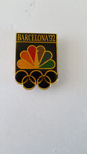 VINTAGE 1992 BARCELONA SUMMER OLYMPICS NBC SPONSOR PIN HAT RARE picture
