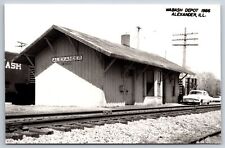 Alexander Illinois~Wabash Railroad Depot~Train Station~1966 RPPC picture