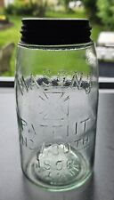 MASON'S Canning Jar PAT'D NOV 30TH 1858 Hero Cross Lt. Green - Ball Zinc Lid picture