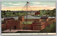 Olf Fort Wayne Indiana Historic Military Landmark Scenic DB WOB Postcard picture