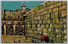 Postcard New Year Greeting Western Wall 1972 UNP VTG Morris Katz Unused Vintage picture