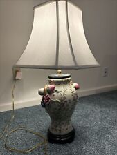 PAIR OF CHINESE CRACKLE GLAZE TABLE LAMPS WITH POMEGRANATES picture