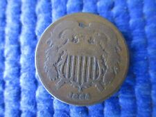 Antique Civil War Era Two Cent Coin Dated 1864 picture