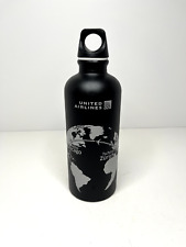 SIGG Switzerland water bottle, United Airlines inaugural Zurich/Chicago, black picture