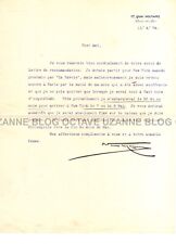 Octave Uzanne Bibliophile Man of Letters Signed Letter Typewriter USA USA picture