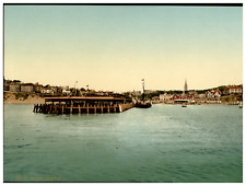 England. Bournemouth from the Sea. Vintage Photochrome by P.Z, Photochrome Zuri picture