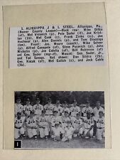 Aliquippa J&L Steel Pennsylvania Beaver County League 1957 Baseball Team Picture picture