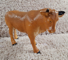 Vintage 1999 TM Brand Hard Rubber Farm Animal Bull Cow Figurine Figure B picture