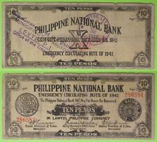 WWII Philippines ~ ABUYAG, Leyte Counterstamp on Cebu 10 Peso ~ 584 picture