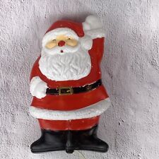 Vintage 1970’s Lighted Plastic BLOWMOLD 11” Santa With Bulb And Cord picture