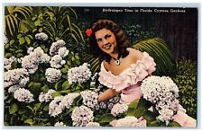 1949 Hydrangea Time Florida Giant Blue Martha Gray Cypress Gardens FL Postcard picture