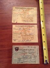1936 1937 Fraternal Order of Eagles Loyal Order Moose ticket pass lot of 3 picture