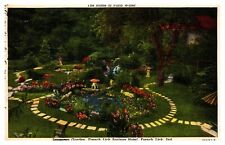 French Lick IN Garden French Lick Springs Hotel Posted 1942 Linen Postcard picture